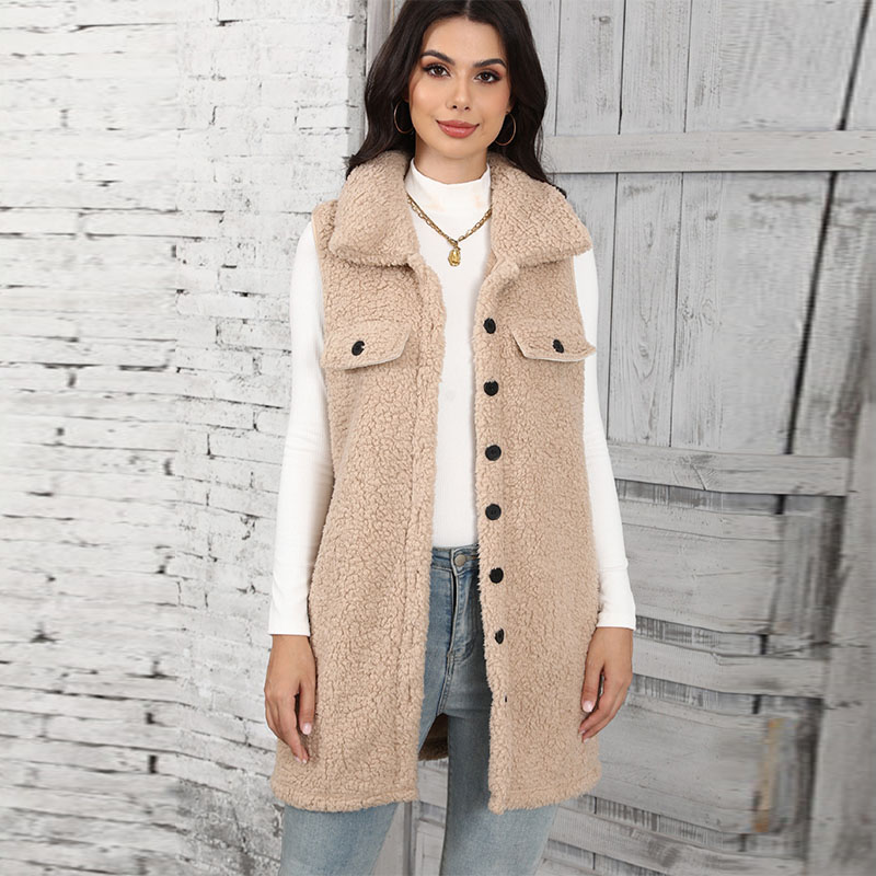 Winter Clothing On Sale - Women's Lamb Plush Vests Splicing Classic