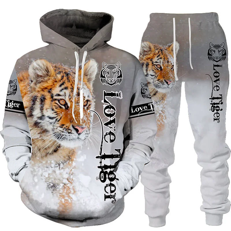 Winter Clothing Men Style - New Animal 3D Tiger Printed Hoodie