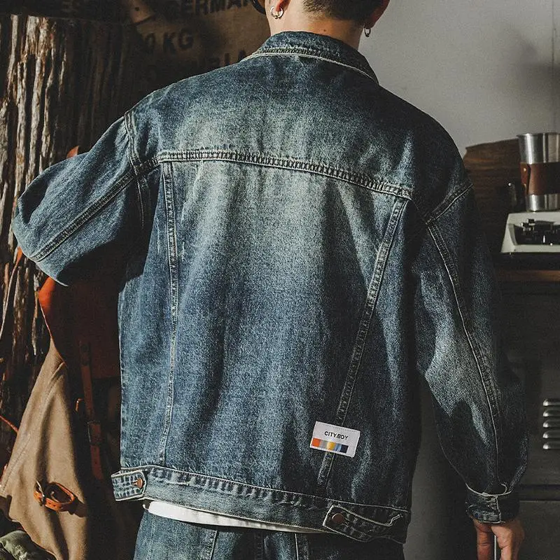 Trendy Loose Denim Jackets Man - Winter Clothing Men Style recension och pris