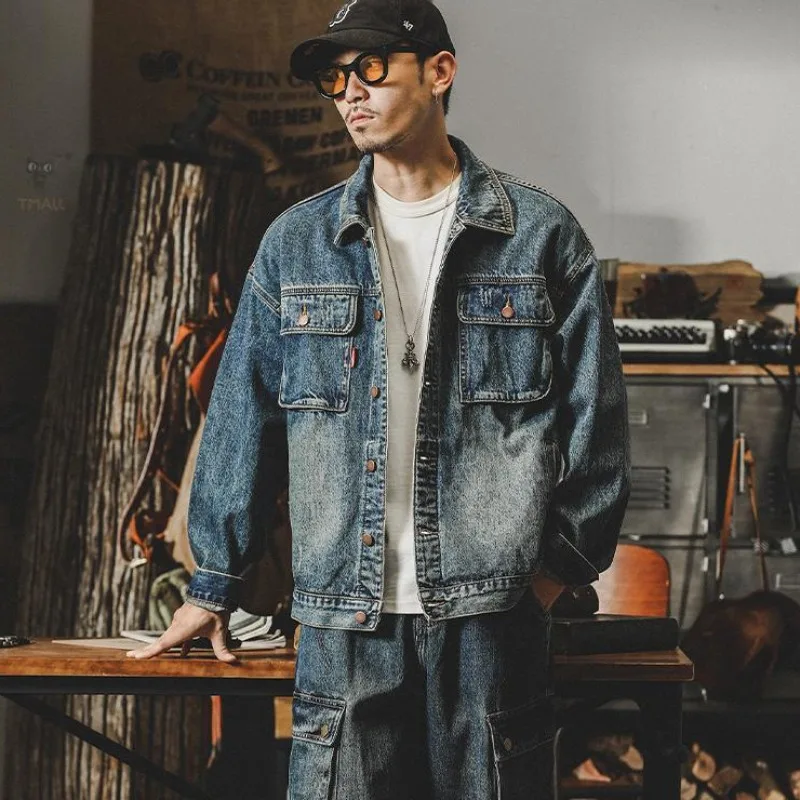Trendy Loose Denim Jackets Man - Winter Clothing Men Style recension och pris