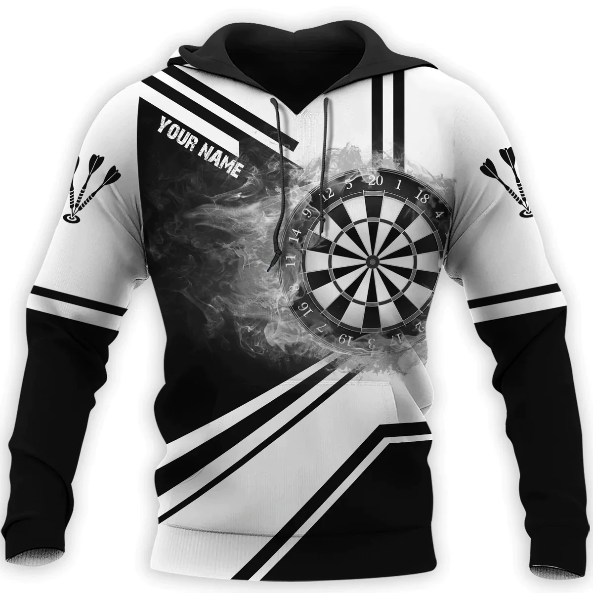 3D Disc Dart Printed Hoodies F - Winter Clothing Name recension och pris