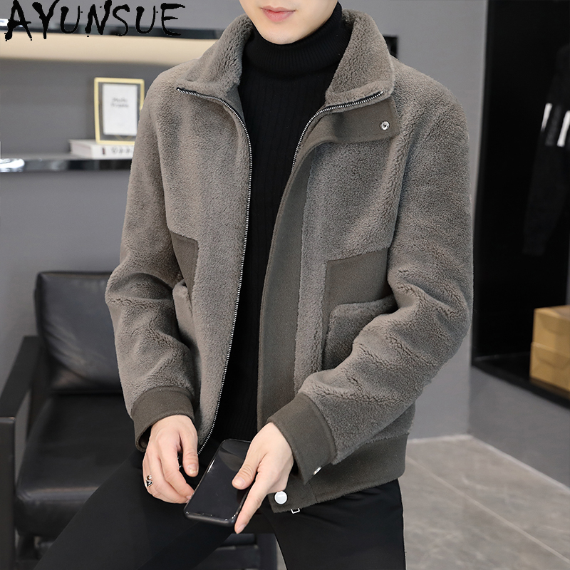 AYUNSUE Winter 100% Wool Coats - Winter Clothing Men Style recension och pris