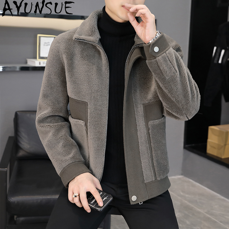 AYUNSUE Winter 100% Wool Coats - Winter Clothing Men Style recension och pris